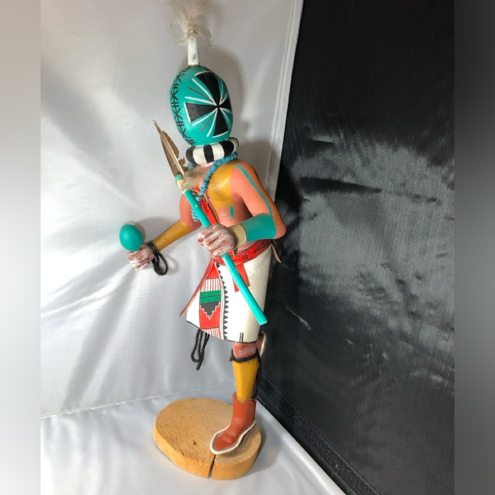 Signed original Leroy James “RATTLE DANCER” Kachina.